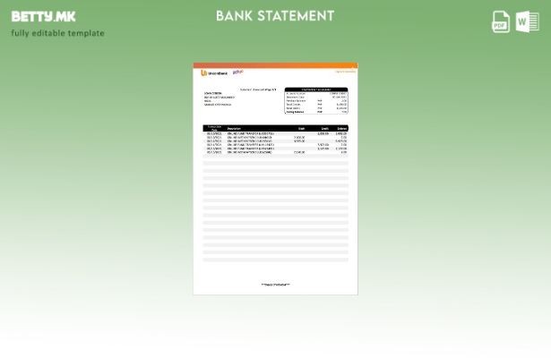 Модерен стил, шаблон за зборови од изјавата на Unionbank на Филипините